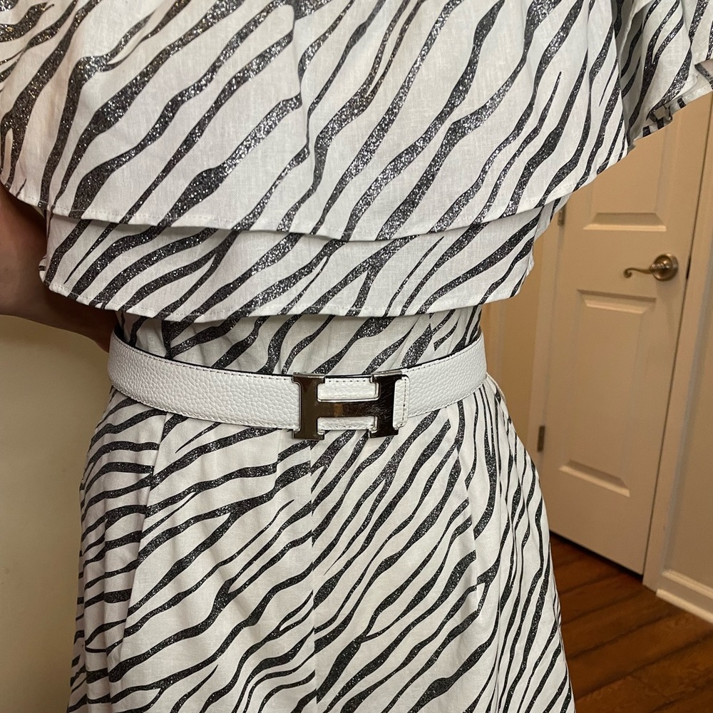 🏆 NWOT WINNER: Cutest Summer Metallic Zebra Print Romper 2024 🥇